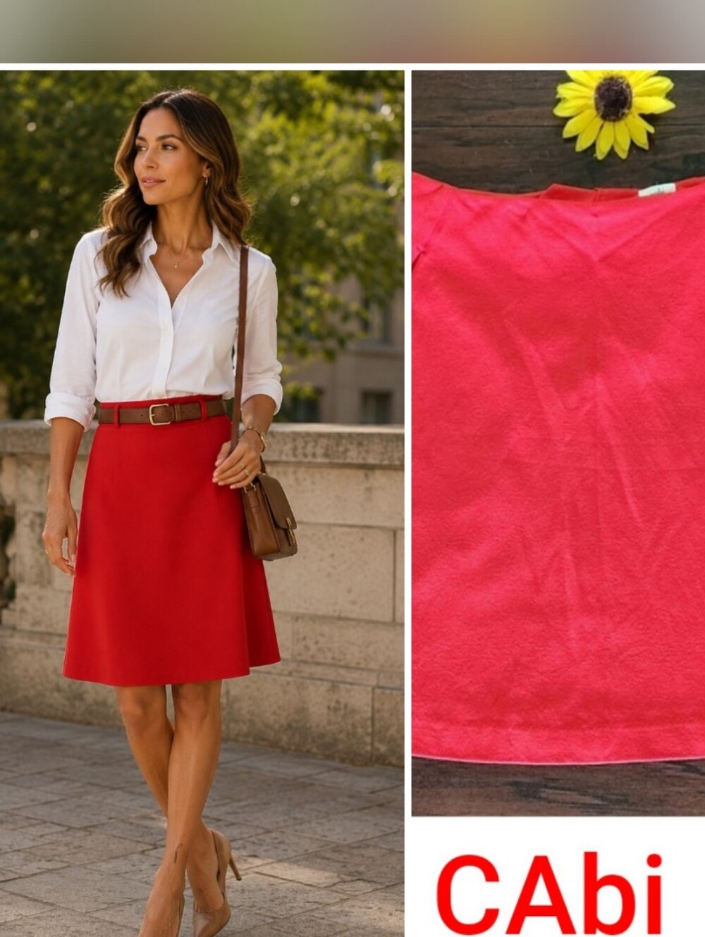 Cabi Fiery Red Women's Skirt Size 2 Style 3219